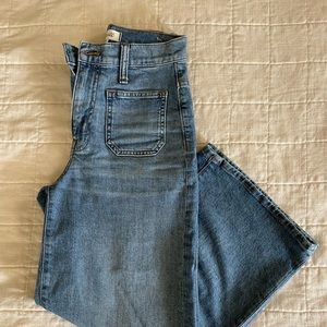 Madewell Wide Leg Crop Sailor Jeans